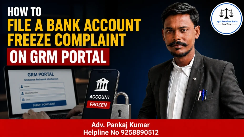 How to File a Bank Account Freeze Complaint on GRM Portal
