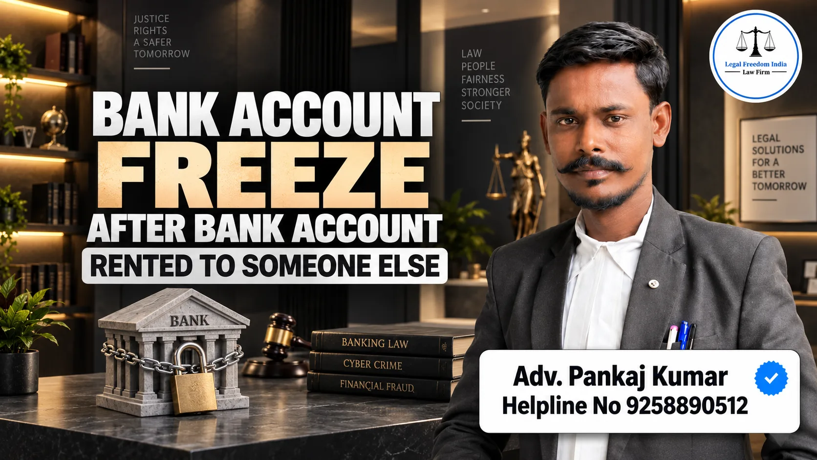 Bank Account Freeze After Bank Account Rented to Someone Else | LEGAL FREEDOM INDIA